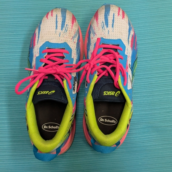 Men\'s ASICS Multicolor Running Shoes with Pink and Blue Highlights - 6.5